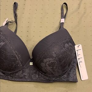 Nicole Miller Charcoal Lace Bra size 38C